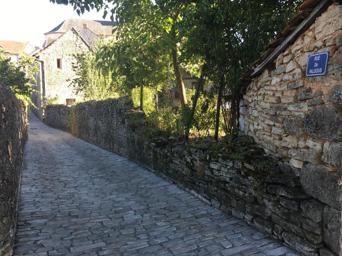 Maison En Pierres Au Coeur Du Village Medieval De Villeneuve エクステリア 写真